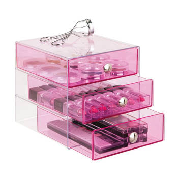 Make-up kastje roze transparant iDesign
