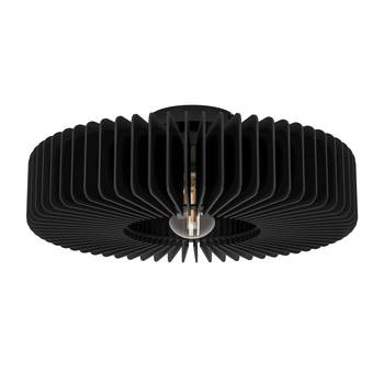 EGLO Palombaia Plafondlamp - E27 - Ø 50 cm - Zwart - Hout/Staal