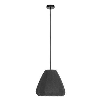 EGLO Barlaston Hanglamp - E27 - Ø 35 cm - Zwart/Grijs - uitwasbaar Textiel