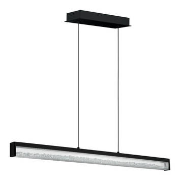 EGLO Cardito 1 Hanglamp - LED - 100 cm - Zwart - Kristallen - Dimbaar - Glas