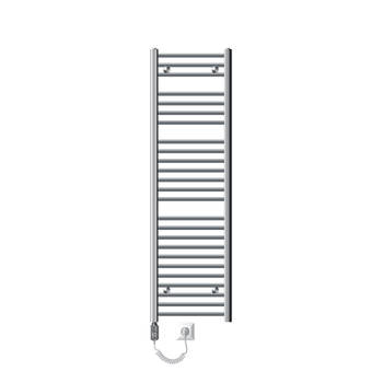 ECD Germany Badkamerradiator elektrisch met verwarmingselement 1200W - 400 x 1500 mm - chroom - recht met zijaansluiting