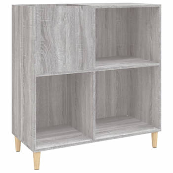 vidaXL Platenkast 84,5x38x89 cm bewerkt hout grijs sonoma eikenkleurig