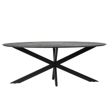 Giga Meubel - Eettafel Ovaal - 200cm - X-poot - Eettafel Ziggy