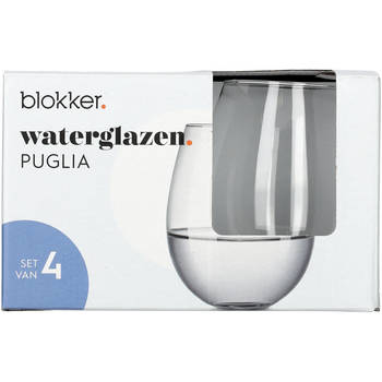 Blokker Puglia waterglazen s/4