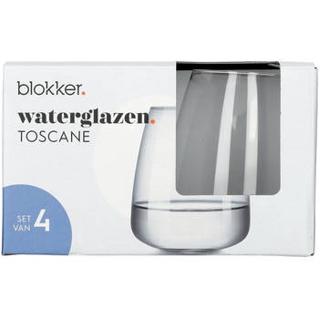 Blokker Toscane waterglazen - set van 4 - 48cl