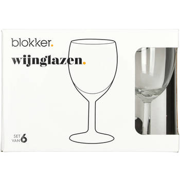 Blokker Blokker wijnglazen - set van 6 - 20cl aanbieding