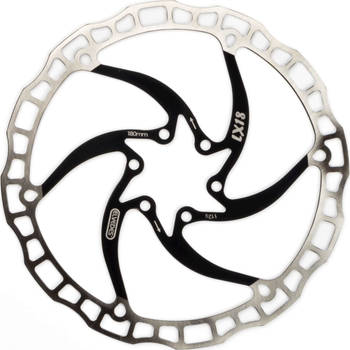 Elvedes One piece rotor 180mm 112g 6 gaats+bout zwart 2015197