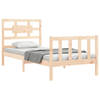 vidaXL Bedframe met hoofdbord massief hout