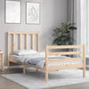 vidaXL Bedframe met hoofdbord massief hout