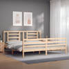 vidaXL Bedframe met hoofdbord massief hout 200x200 cm