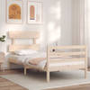 vidaXL Bedframe met hoofdbord massief hout