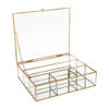 Glazen sieradenbox gouden frame Atmosphera - Large