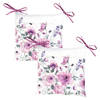 HAES DECO - Set van 2 Sierkussens - 40x40x4 cm - 100% Katoen - Roses and Butterflies