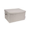 Stoffen opbergbox beige Bigso - 40 x 30 x 22 cm