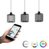 EGLO connect.z Ginestrone-Z Hanglamp - 90 cm - Zwart/Wit - RGB