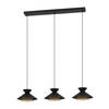 EGLO Grizedale Hanglamp - E27 - 96 cm - Zwart/Goud - Staal