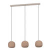 EGLO Cominio Hanglamp - E27 - 88,5 cm - Zandkleurig/Taupe - Glas