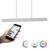 EGLO connect.z Andreas-Z Hanglamp - 117 cm - Grijs/Wit - Instelbaar RGB & wit licht - Dimbaar - Zigbee