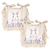 HAES DECO - Set van 2 Sierkussenhoezen - 40x40 cm - 100% Katoen - Lavender Field