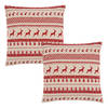 HAES DECO - Set van 2 Sierkussenhoezen - 40x40 cm - 100% Katoen - Nordic Christmas