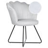 Beliani LOVELOCK - Fauteuil-Grijs-Fluweel