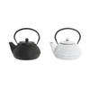 Theepot DKD Home Decor Zwart Roestvrij staal Wit (2 Stuks)