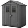 Keter Darwin 64 Tuinhuis - dubbele deuren + ramen - 190x122x221 - Grijs