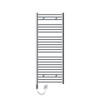 Elektrische badkamerradiator met verwarmingselement 1200W 600x1500 mm chroom gebogen met zijaansluiting