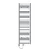 Elektrische badkamerradiator met verwarmingselement 900W 500x1800 mm Chroom gebogen met zijaansluiting LuxeBath