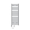 ECD Germany Badkamerradiator elektrisch met verwarmingselement 1200W - 500 x 1500 mm- chroom- gebogen met zijaansluiting