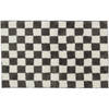 Blokker badmat Checker - 55x85cm - antraciet/wit
