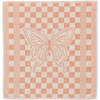 Blokker keukendoek Checker & Vlinder 50x50cm roze