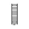 Badkamerradiator Sahara 400x1500 mm antraciet gebogen met middenaansluiting en universele aansluitset