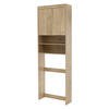 Wasmachinekast met 2 deuren en 2 open vakken 187,5x63 cm eiken look ML-Design