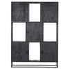 Giga Meubel - Wandkast 5-deurs - Zwart Mangohout - 150x40x210 - Jenny