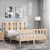 vidaXL Bedframe met hoofdbord massief hout