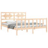 vidaXL Bedframe met hoofdbord massief hout 160x200 cm