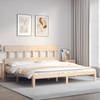 vidaXL Bedframe met hoofdbord massief hout