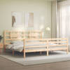 vidaXL Bedframe met hoofdbord massief hout 200x200 cm