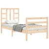 vidaXL Bedframe met hoofdbord massief hout