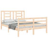 vidaXL Bedframe met hoofdbord massief hout