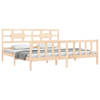 vidaXL Bedframe met hoofdbord massief hout 200x200 cm