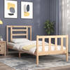 vidaXL Bedframe met hoofdbord massief hout