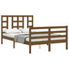 vidaXL Bedframe met hoofdbord massief hout honingbruin