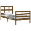 vidaXL Bedframe met hoofdbord massief hout honingbruin 90x200 cm