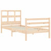 vidaXL Bedframe met hoofdbord massief hout