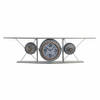 Muurklok DKD Home Decor Kristal Ijzer Vliegtuig Hout MDF Donker grijs (120 x 21 x 33.5 cm)