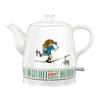 Pippi 20130005 - Pippi Langkous keramische waterkoker - 0,8 Liter - Pippi circus design Pippi Wit