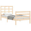 vidaXL Bedframe met hoofdbord massief hout 100x200 cm