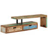 The Living Store TV-meubel Antieke Stijl - Hout - 112x30x40/112x30x20 cm - Massief gerecycled hout